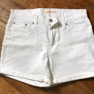 Women's White Denim Shorts